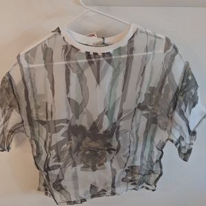 Sheer Zara crop top